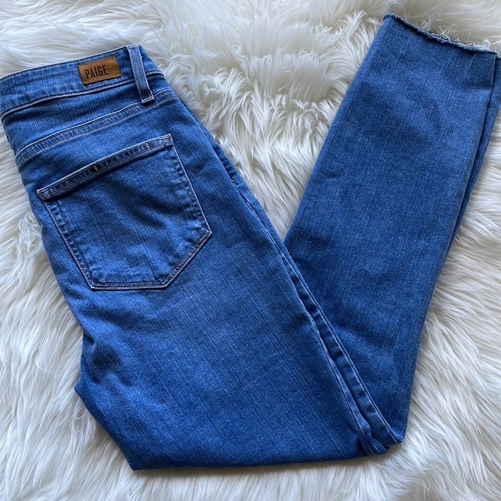 PAIGE Hoxton Crop Distressed Hem Jean - Picture 8 of 8